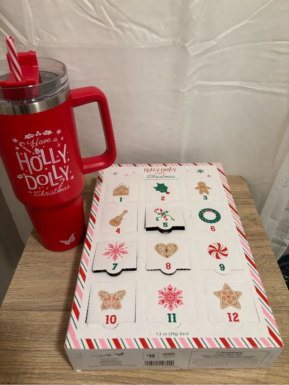Dolly Christmas 40 oz Tumbler and Candle gift set